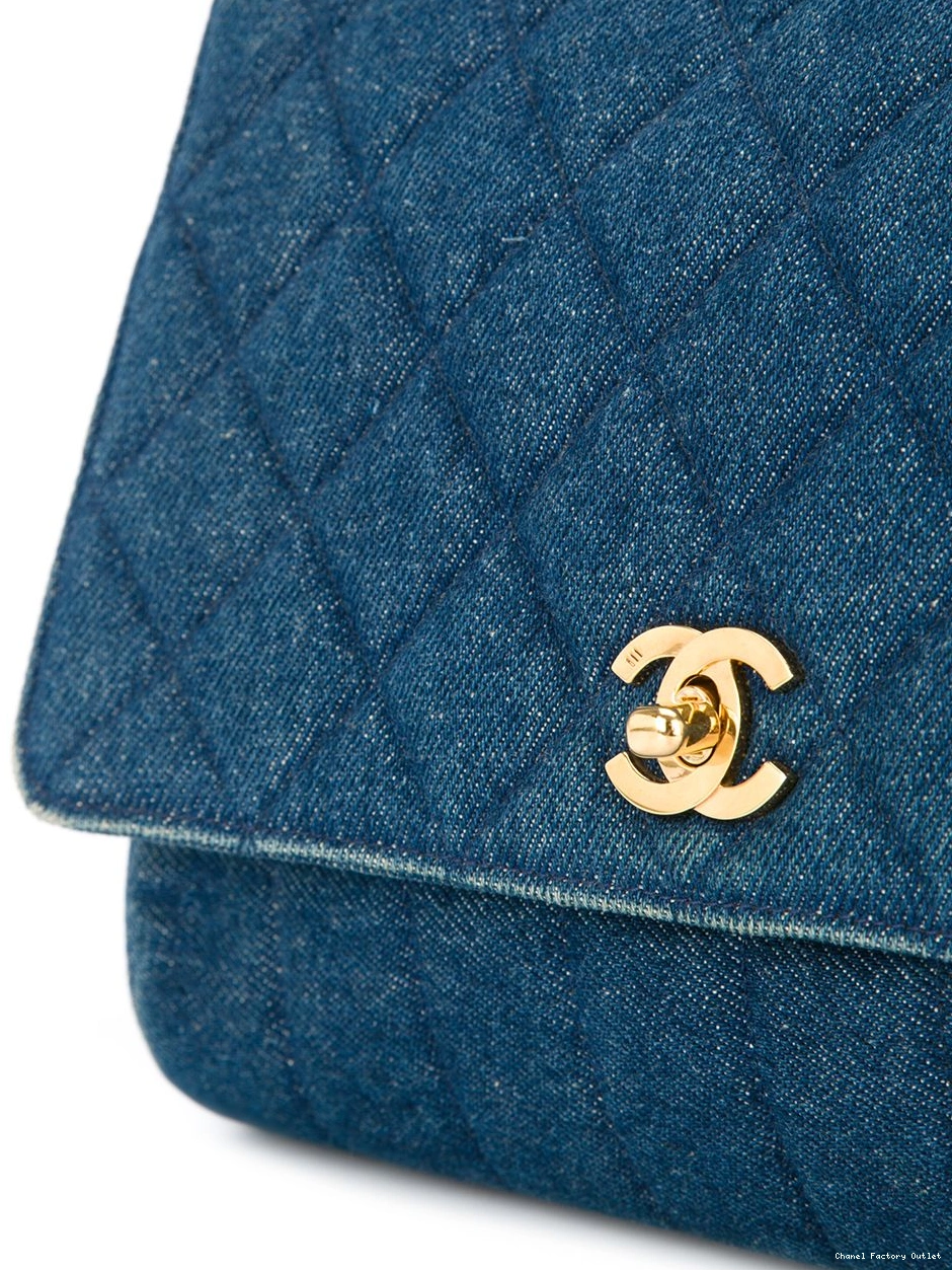 Affordable HOT SALE quilted CHANEL bag denim Women shoulder 0405